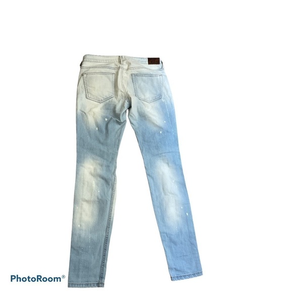 Mango Light Wash Distressed Jeans Women’s Size 4 Straight Leg Ripped Denim - Picture 8 of 9